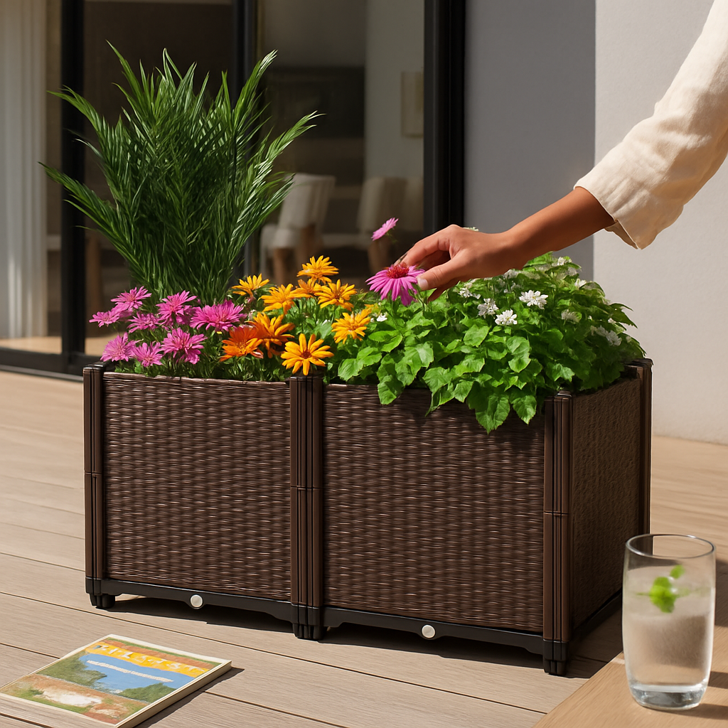 Raised Garden Bed with Self-Watering System