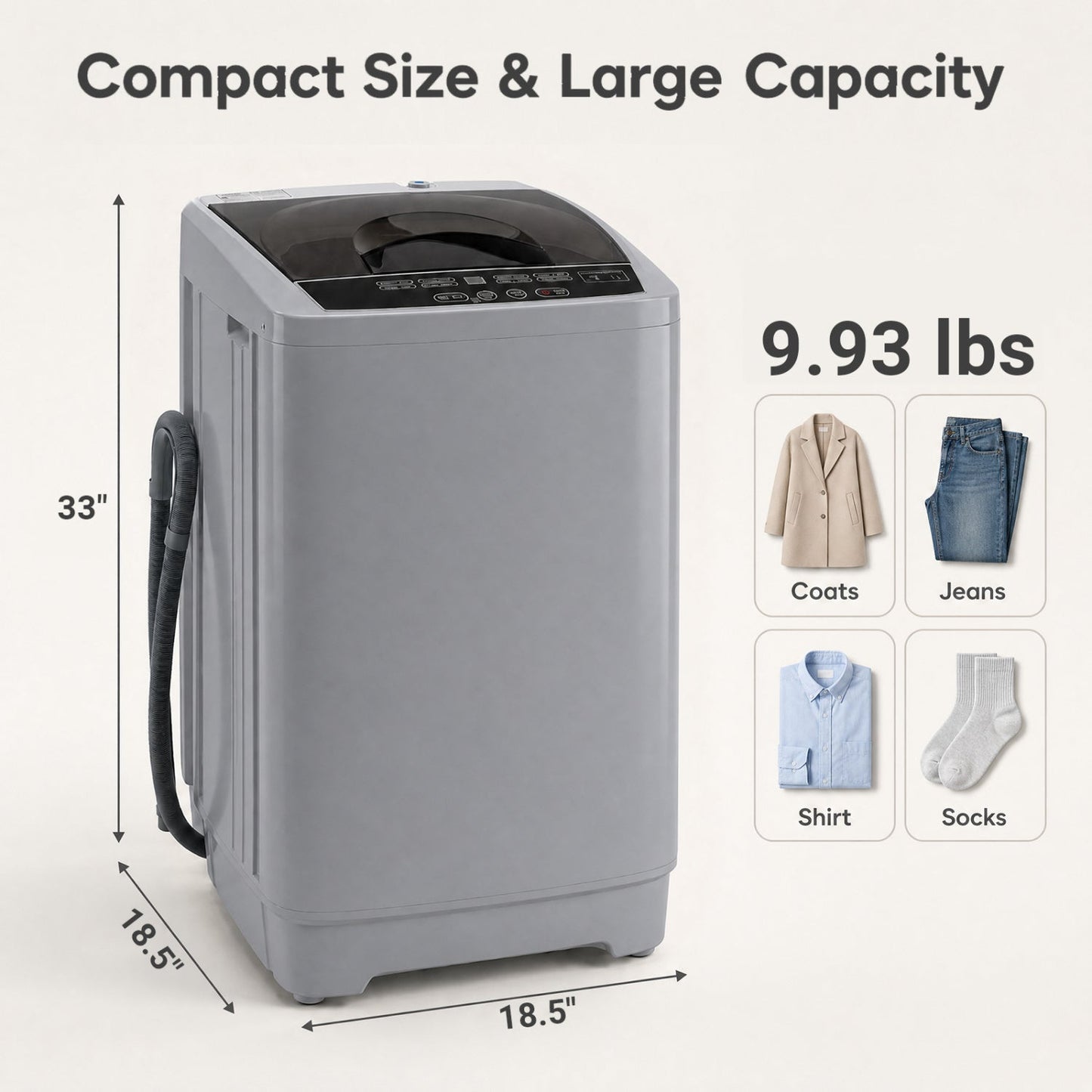 9.93 lbs Automatic Washing Machine