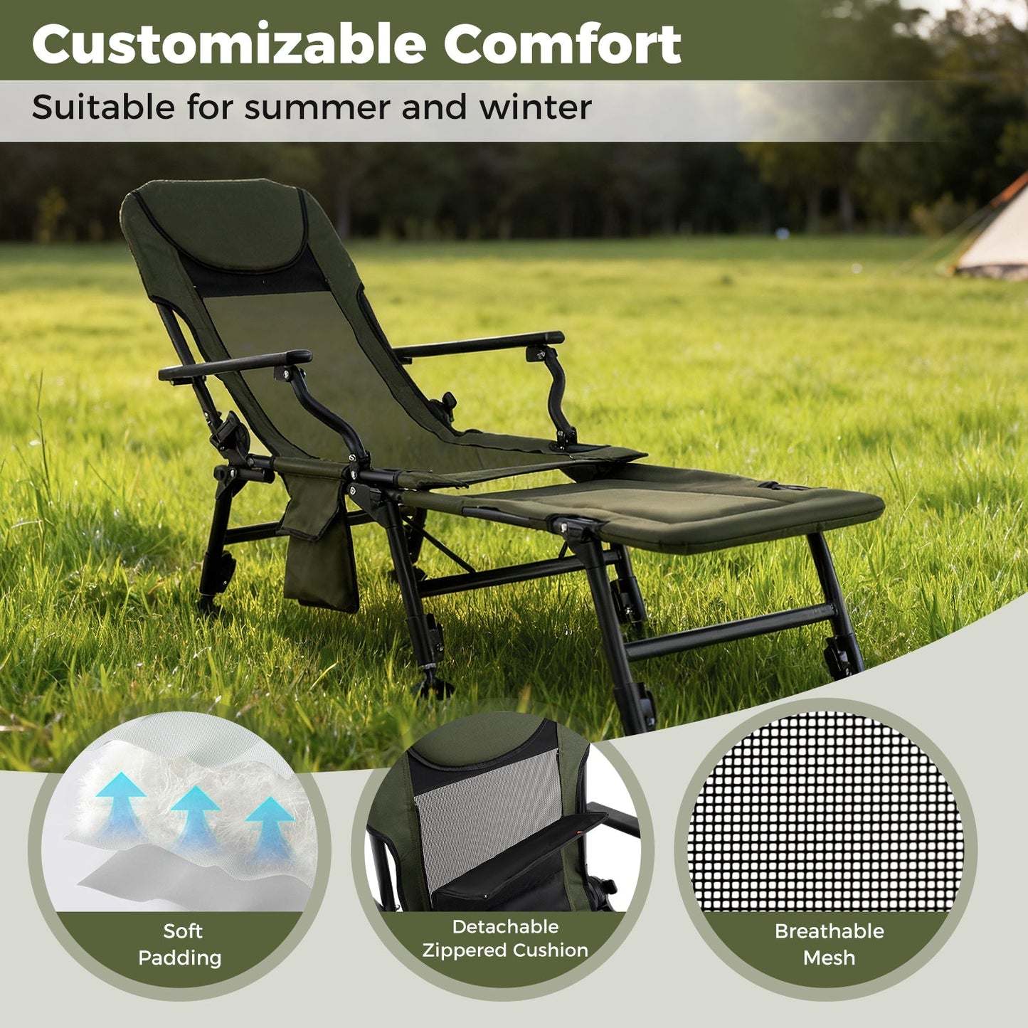 Oversized Foldable Fishing Chair