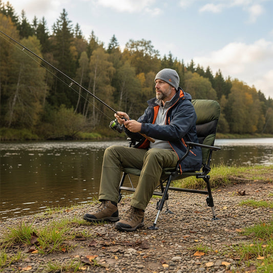 Oversized Foldable Fishing Chair with 600D Fabric and Heavy-Duty Frame
