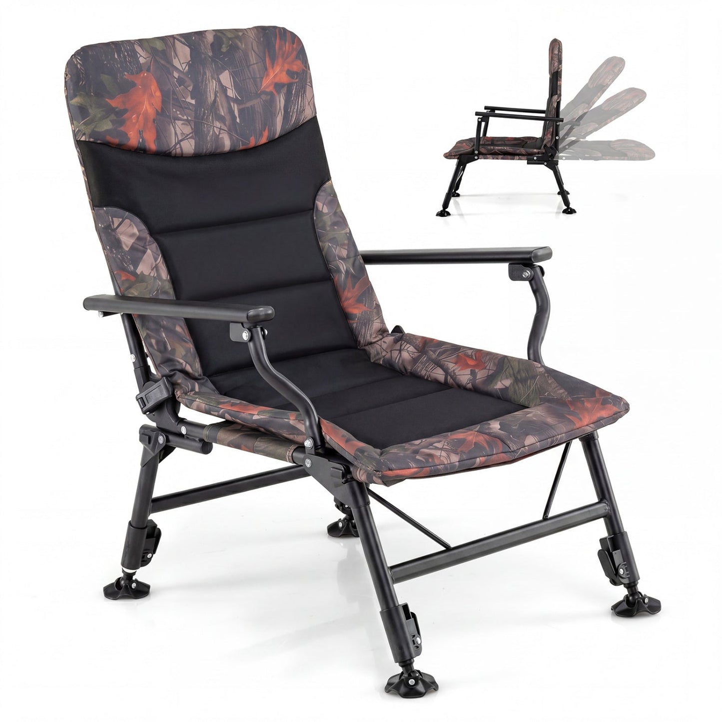 Oversized Folding Fishing Chair with Adjustable Backrest