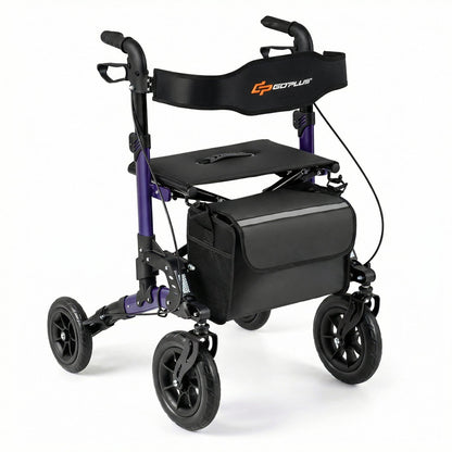 Rollator Folding Rolling Walker with Seat