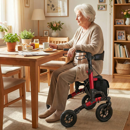 Rollator Folding Rolling Walker with Seat