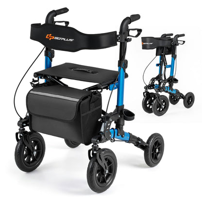 Rollator Folding Rolling Walker with Seat