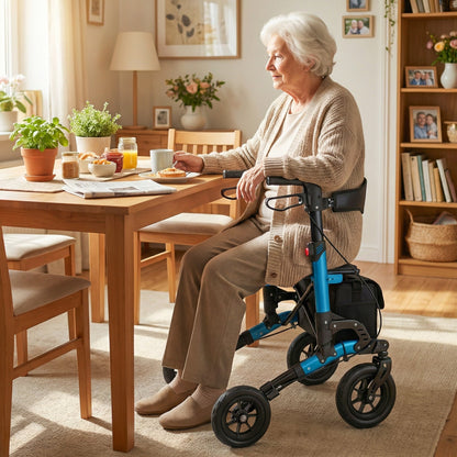 Rollator Folding Rolling Walker with Seat