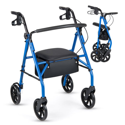 Rollator Walker with Seat and Height Adjustable Handles