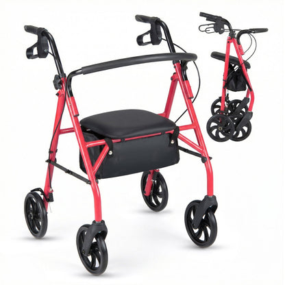 Rollator Walker with Seat and Height Adjustable Handles