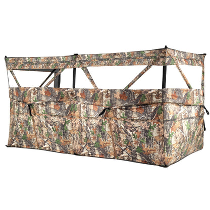 See-Through Hunting Blind Panel with Dog Door Pop up Waterflow Blind for 1-3 People