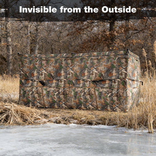 Pop up See-Through Hunting Blind Panel with Dog Door