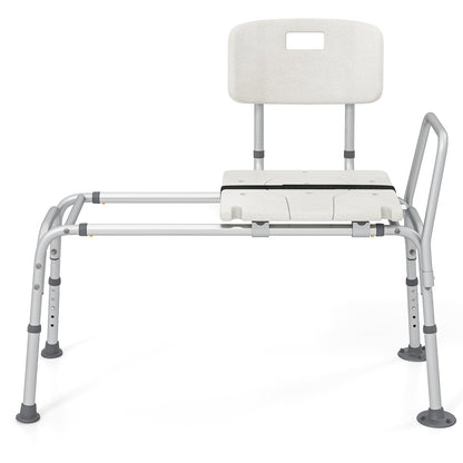 Sliding Tub Transfer Bench with Extra-Wide Seat for Elderly and Disabled