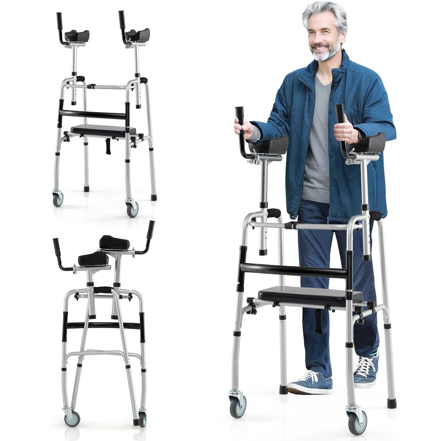 Versatile Rolling Walker for Rehabilitation Training