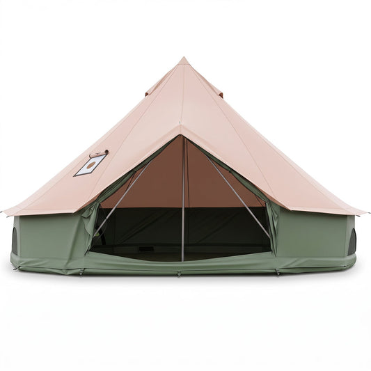 Waterproof Bell Tent with Stove Jack and Mesh Windows, Model NP13894CF