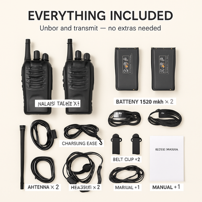 Walkie Talkies for Short-Range Communication
