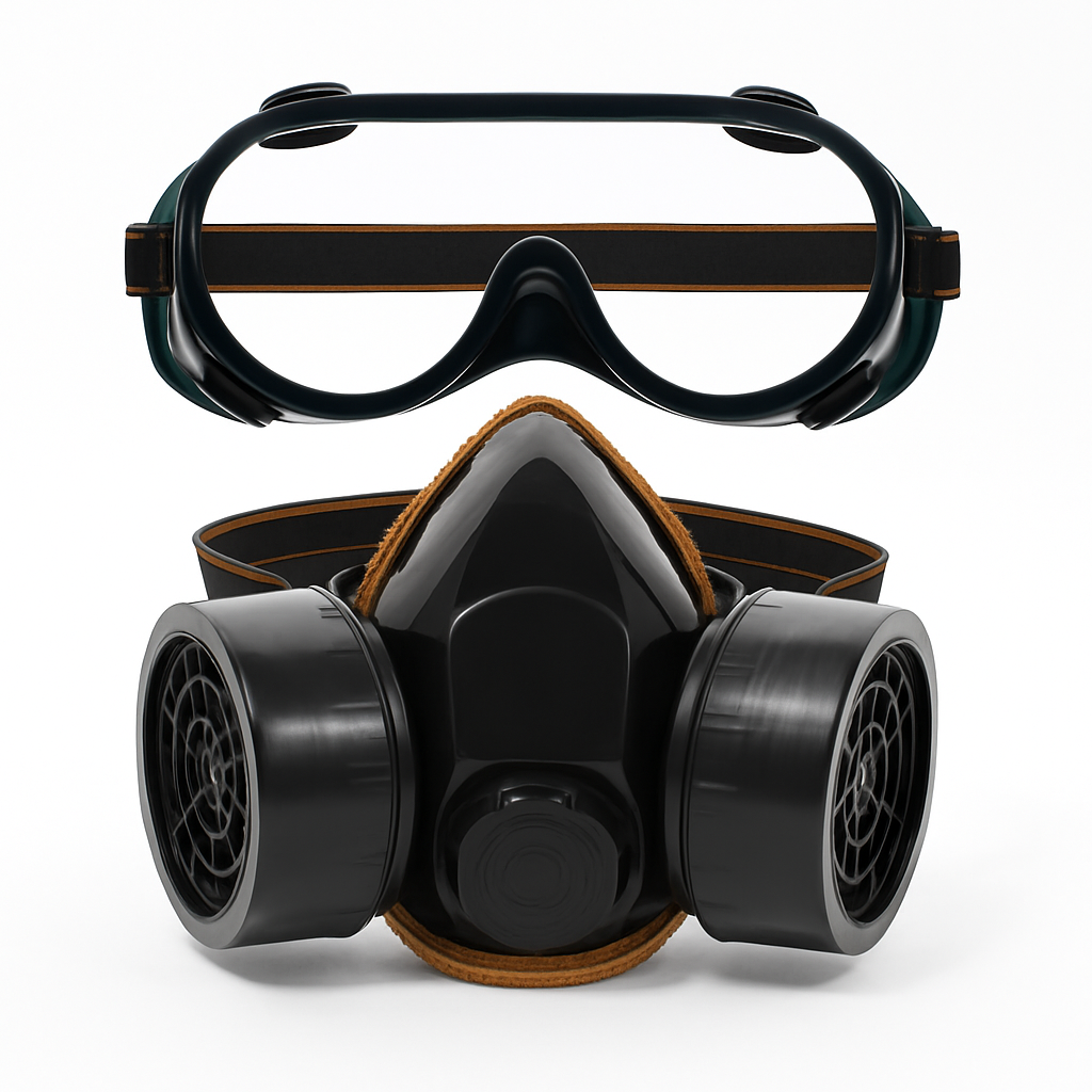 Respirator Mask with Dual Filtration for Dust
