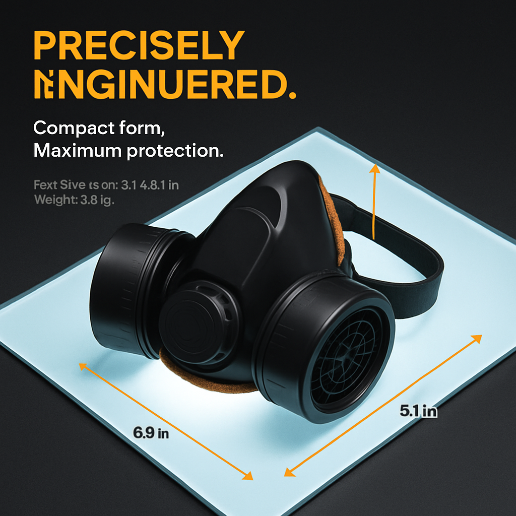 Respirator Mask with Dual Filtration for Dust