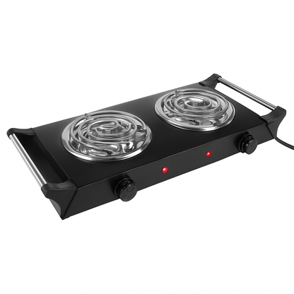Portable Electric Dual Burner Hot Plate Stove