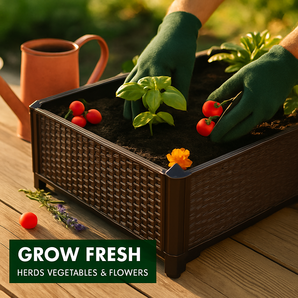 Raised Garden Bed with Self-Watering System