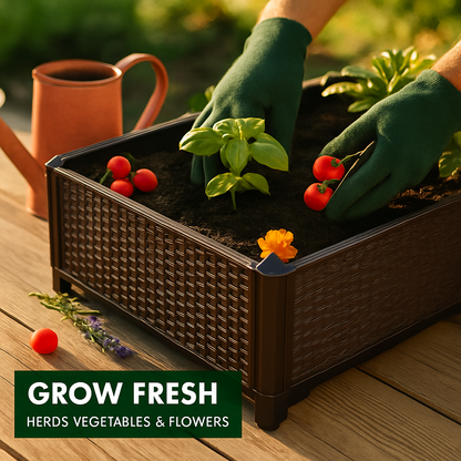 Raised Garden Bed with Self-Watering System