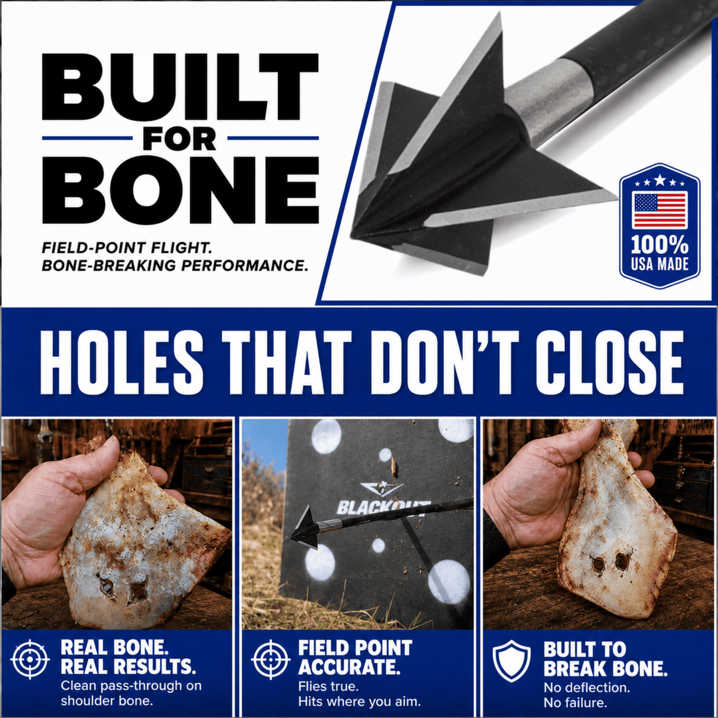 TOTA | 125 grain broadhead | 1-inch solid
