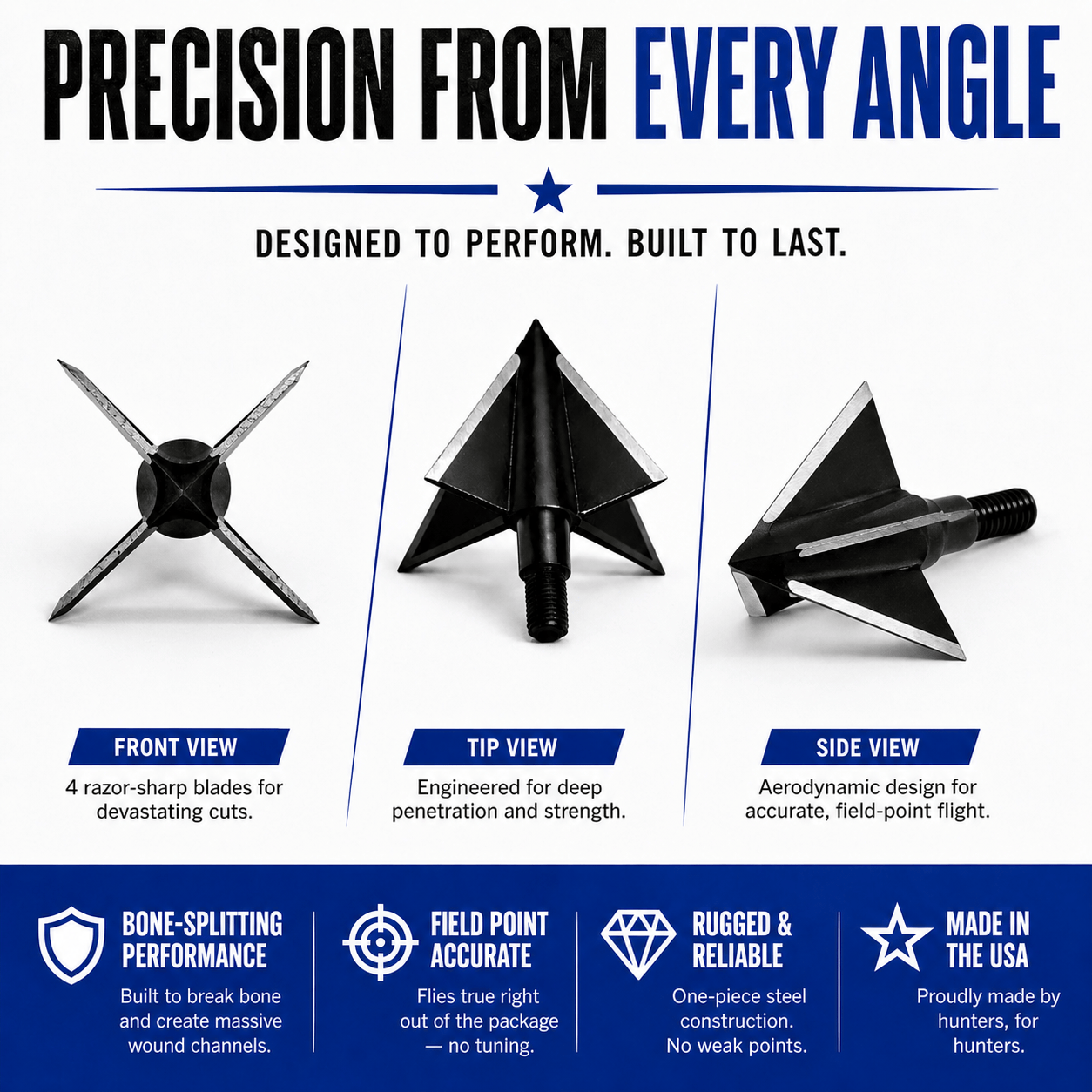 TOTA | 125 grain broadhead | 1-inch solid