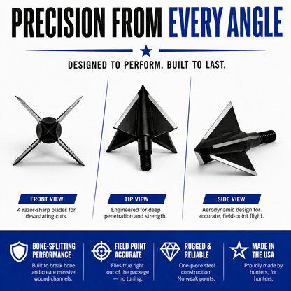 TOTA | 125 grain broadhead | 1-inch solid