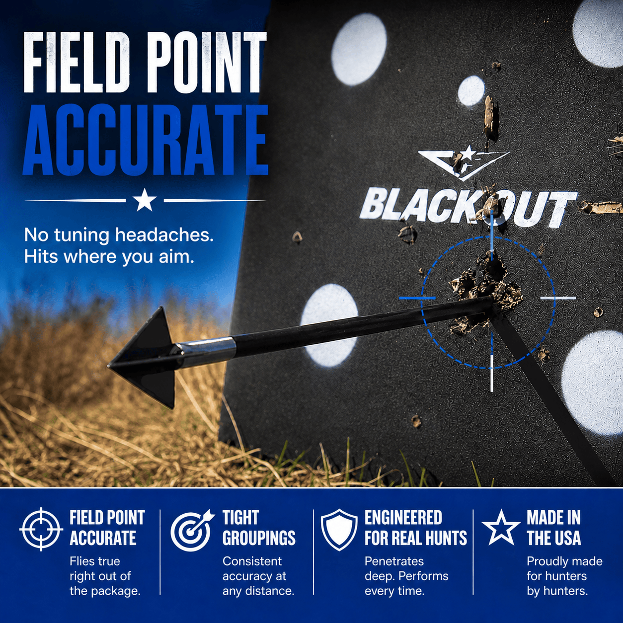 TOTA | 125 grain broadhead | 1-inch solid