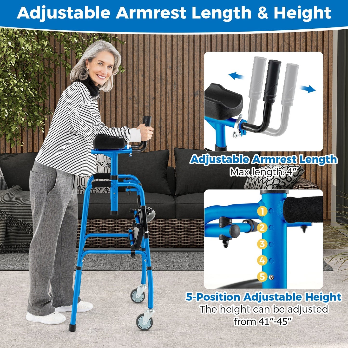 Versatile Rolling Walker for Rehabilitation Training
